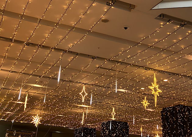 札幌の街のクリスマスイルミネーションの風景